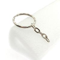 Zinc Alloy Nøglering kabel Ring, forgyldt, multifunktionelle & du kan DIY & Unisex & forskellige stilarter for valg, oprindelige farve, 25mm, Solgt af PC