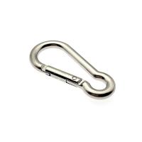 Stainless Steel Carabiner Kružić, 304 nehrđajućeg čelika, pozlaćen, višenamjenski & možete DIY & bez spolne razlike, izvorna boja, 50x24mm, Prodano By PC