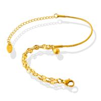 Acier titane bracelet, acier de titane fermoir homard, Placage, pour femme, doré, 4mm, Longueur 20 cm, Vendu par PC