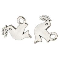 Pendentifs animaux en alliage de zinc, oiseau, DIY & noircir, couleur originale, 18x12x1mm, Trou:Environ 2mm, 100PC/lot, Vendu par lot