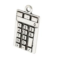 Pendentifs en alliage de zinc, Calculatrice, DIY & noircir, couleur originale, 13x23x2mm, Trou:Environ 2mm, 100PC/lot, Vendu par lot