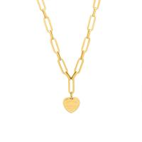 Partículas de acero Collar de suéter, con 4cm extender cadena, Corazón, para mujer, dorado, 20x20mm, longitud aproximado 64 cm, Vendido por UD