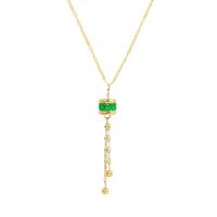 Collier d'acier titane, avec zircon cubique, avec 5cm chaînes de rallonge, pour femme, plus de couleurs à choisir, 8x10mm, Longueur Environ 40 cm, Vendu par PC