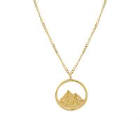 Collier d'acier titane, avec 5cm chaînes de rallonge, Rond, styles différents pour le choix & pour femme, doré, Longueur Environ 40 cm, Vendu par PC