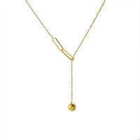 Collar de Acero Titanio, Partículas de acero, con 5cm extender cadena, para mujer, dorado, 7mm, longitud aproximado 45 cm, Vendido por UD