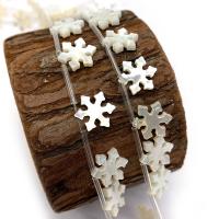 Natural White Shell Perler, Snowflake, du kan DIY, hvid, 10mm, Solgt af PC