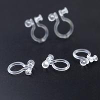 résine Clip boucle d’oreille, goutté d'époxy, bijoux de mode & DIY & unisexe & transparent & normes différentes pour le choix, Vendu par PC