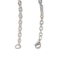 Rostfritt stål Nekclace Chain, Stick, olika längd för val & Unisex, silver, 3mm, Säljs av PC