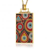 Evil Eye Jewelry Necklace Brass Square gold color plated for woman & enamel Length Approx 17.7 Inch Sold By PC