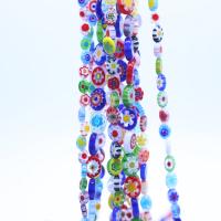 Срез Миллефиори бусины, Millefiori Lampwork, принт, DIY, разноцветный, Продан через Приблизительно 38 см Strand