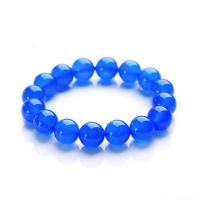 agate bleue bracelet, unisexe & antifatigue, bleu, Longueur Environ 21 cm, Vendu par PC