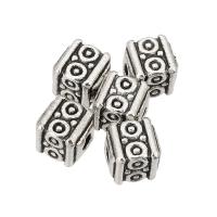 Zinc Alloy Spacer Kralen, Hart, DIY & zwart maken, oorspronkelijke kleur, 5x5x5mm, Gat:Ca 2mm, 100pC's/Lot, Verkocht door Lot