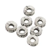 Zinc Alloy Spacer Kralen, Ronde, DIY & zwart maken, oorspronkelijke kleur, 2x5x3mm, Gat:Ca 2mm, 100pC's/Lot, Verkocht door Lot