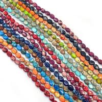 Indruk Jasper Kraal, ellips, DIY, meer kleuren voor de keuze, 6x8mm, Per verkocht Ca 14.96 inch Strand