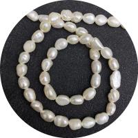 Cultured Rice Freshwater Pearl Beads irregular polished DIY white Sold Per Approx 14.96 Inch Strand