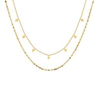 Acier titane collier, avec 1.97inch chaînes de rallonge, Double couche & bijoux de mode & pour femme, plus de couleurs à choisir, 11mm,18mm, Longueur Environ 15.75 pouce, Environ 17.72 pouce, Vendu par PC