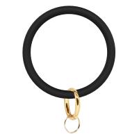 Silicone Key Sluiting Setting, met Zinc Alloy, Ronde, gold plated, DIY, meer kleuren voor de keuze, 6mm, Binnendiameter:Ca 65mm, Verkocht door PC