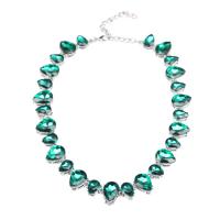 Crystal Sieraden Sets, Zinc Alloy, met Kristal, zinklegering karabijn, voor vrouw, groen, Lengte 48 cm, Verkocht door PC