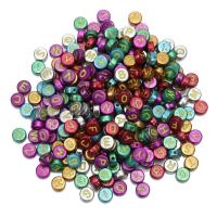 Alphabet Acrylic Beads plated DIY mixed colors Sold By Bag