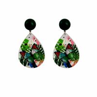 Boucle d'oreille bijoux acrylique, bijoux de mode & styles différents pour le choix & pour femme, 35x66mm, Vendu par paire