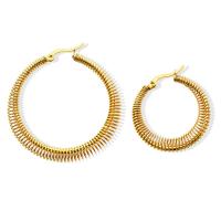 Titanium Steel Hoop Earring titanium hoop earring plated for woman Sold By Pair