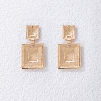 Pendientes de Aleación de Zinc, chapado en color dorado, Joyería & para mujer, dorado, 65x33mm, Vendido por Par