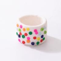 Polymer Clay Finger Ring, divat ékszerek & a nő, sokszínű, 18mm, Által értékesített PC