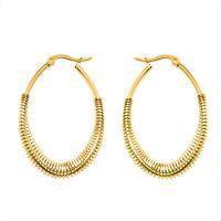 Titanium Steel Hoop Earring Vacuum Ion Plating & for woman Sold By Pair