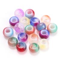 Grânulos de European de cristal, Roda, banhado, DIY, mais cores para a escolha, 9x14mm, Aprox 100PCs/Bag, vendido por Bag