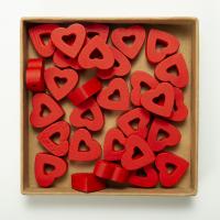 Hemu + perler Bead, Heart, du kan DIY, flere farver til valg, 25mm, Solgt af PC