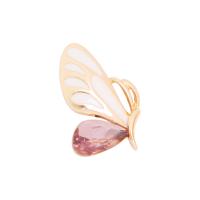 El esmalte Broche, aleación de zinc, con Cristal, Mariposa, chapado, para mujer, más colores para la opción, libre de níquel, plomo & cadmio, 15x25mm, 10PCs/Grupo, Vendido por Grupo