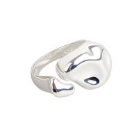 Anillo de Plata Esterlina, Plata de ley 925, chapado, Ajustable & para mujer, más colores para la opción, 14.90mm, tamaño:14, Vendido por UD