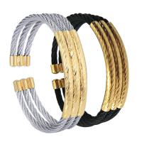 304 rozsdamentes acél Cuff Bangle, a nő, több színt a választás, 50-65mm, Által értékesített PC