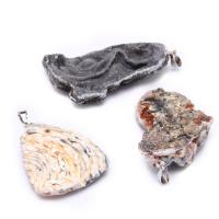 Agate Pendel, Druzy stil & Unisex, 30x60mm, Solgt af PC