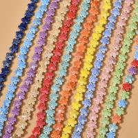 Contas de porcelana vitrificada, Flor, estufagem de verniz, DIY, Mais cores pare escolha, 12mm, Aprox 28PCs/Strand, vendido por Strand