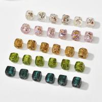 Handgemaakte Lampwork Beads, Square, DIY & zilverfolie, meer kleuren voor de keuze, 10x11mm, Verkocht door PC