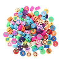 Polimero-Clay-Beads, argilla polimero, Cerchio, vernice di essiccamento, DIY, colori misti, 10mm, 100PC/borsa, Venduto da borsa