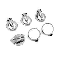 Stainless Steel Clip On Σκουλαρίκι εύρεση, 304 από ανοξείδωτο χάλυβα, μηχανή γυαλισμένο, DIY & διαφορετικό μέγεθος για την επιλογή, αρχικό χρώμα, Sold Με PC