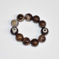 Agate smykker armbånd, Kaffe Agate, Unisex, 20mm, Ca. 11pc'er/Strand, Solgt af Strand