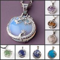 Gemstone Pendants Jewelry Brass with Gemstone & Unisex nickel lead & cadmium free Sold By PC