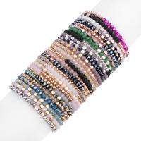 Bracelets de cristal, avec fil élastique & hématite non magnétique & Acrylique, Rond, bijoux de mode & pour femme, plus de couleurs à choisir, 3mm,4x3mm, Longueur Environ 18 cm, Vendu par fixé