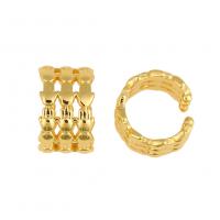 Trendy ear cuffs, Messing, Ronde, gold plated, meer maten voor de keuze & voor vrouw, 14mm, Verkocht door pair