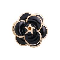 El esmalte Broche, aleación de zinc, con Perlas plásticas, Flor, chapado, diferentes estilos para la opción & para mujer, libre de níquel, plomo & cadmio, 45x45mm, 10PCs/Grupo, Vendido por Grupo