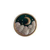 Glazuur broche, Zinc Alloy, met Plastic Pearl, Rond plat, gold plated, uniseks & verschillende stijlen voor de keuze, nikkel, lood en cadmium vrij, 30mm, 10pC's/Lot, Verkocht door Lot