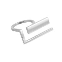 Sterling Silver Jewelry Finger Ring, 925 sterline d'argento, placcato, Regolabile & per la donna & cavo, nessuno, 13x29.80mm, Misura:13, Venduto da PC