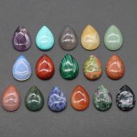 Gemstone Cabochons, Natursten, Teardrop, blandede farver, 13x18mm, Solgt af PC