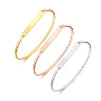 Acier titane bracelet ordinaire, bijoux de mode & pour femme, plus de couleurs à choisir, 5*39mm,3mm, Diamètre intérieur:Environ 65mm, Vendu par PC