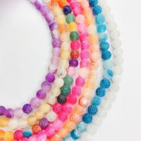 Naturlig effloresce Agate perler, ovntørrende lak, du kan DIY, flere farver til valg, 8mm, Ca. 48pc'er/Strand, Solgt Per Ca. 15 inch Strand