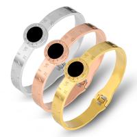 Partículas de acero Brazalete, con Nácar Negra, Esférico, chapado, Joyería & para mujer, más colores para la opción, 15mm,8mm, diámetro interior:aproximado 58x46mm, Vendido por UD