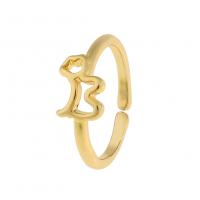 metal Anillo de dedo Cuff, chapado en color dorado, Ajustable & unisexo, Vendido por UD